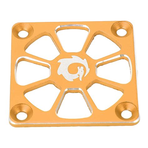 Aluminium Alloy RC Cooling Fan Cover Gold Color 1 57in Wide Easy