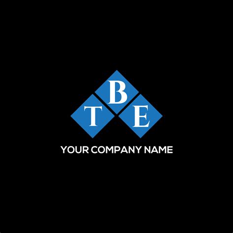 Tbe Letter Logo Design On Black Background Tbe Creative Initials