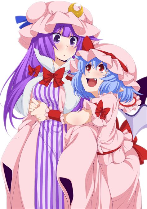 Safebooru 2girls D Bangs Bat Wings Blue Hair Blue Ribbon Blunt Bangs