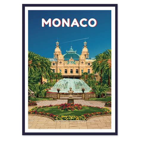 Monaco Poster affiche image encadrée Cadr Aven