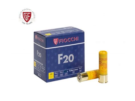 FIOCCHI F20 TARGET Cal 20 Gr 24 Pb 7 5 MUNIZIONI CARTUCCE DA TIRO A