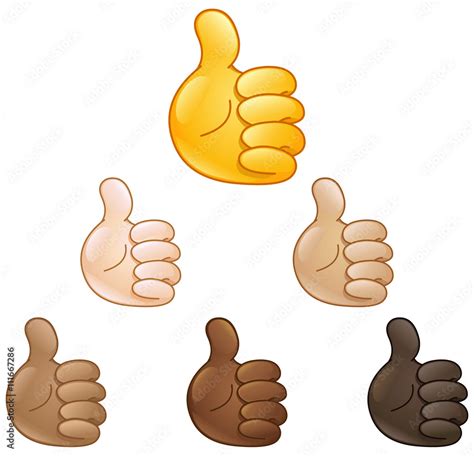 thumbs up hand emoji Stock Vector | Adobe Stock