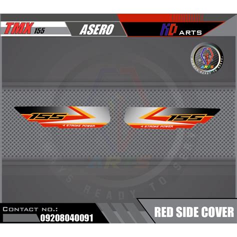 TMX 155 Decals "Asero" : SIDE COVER ONLY DECALS | Shopee Philippines