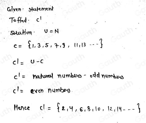 Solved Consider The Following Sets With U N That Is The Universal