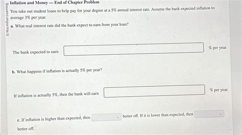 Solved Inflation And Money End Of Chapter Problemyou Chegg