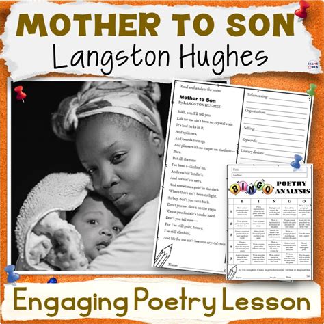 Poetry Lesson Mother To Son By Langston Hughes Print And Digital