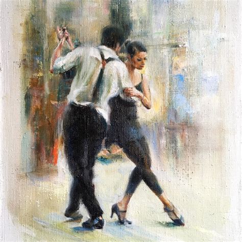 Salsa Dancing Oil Painting Etsy