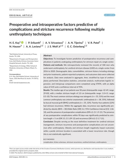 PDF Preoperative And Intraoperative Factors Predictive Of