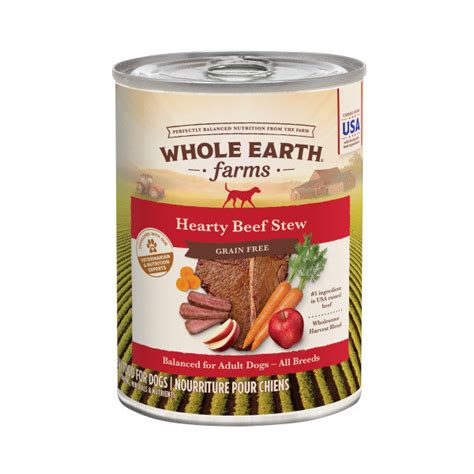 Whole Earth Farms Grain Free Hearty Beef Stew Wet Dog Food, 12.7-oz Ca ...