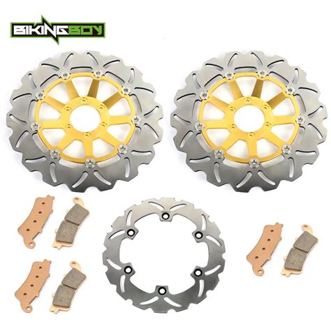 Bikingboy Front Rear Brake Discs Rotors Disks Pads For Cbr Xx