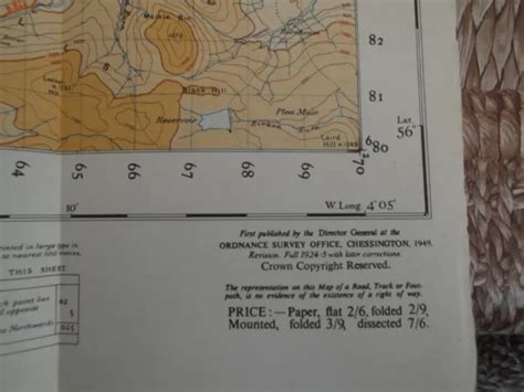 VINTAGE ORDNANCE SURVEY Map Tourist Map The Trossachs And Loch