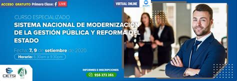 CURSO ESPECIALIZADO SISTEMA NACIONAL DE MODERNIZACIÓN DE LA GESTIÓN