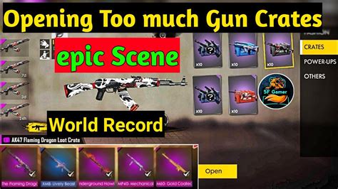 Opening Too Much Gun Crates In Garena Free Fire Epic Scene Must Watch