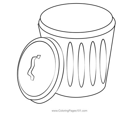 Garbage Can Coloring Pages