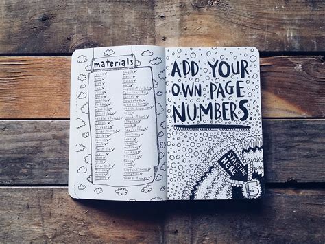 There And Here Journal Add Your Own Page Numbers