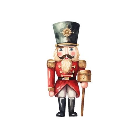 Premium Vector Watercolor Christmas Nutcracker Clipart Vector