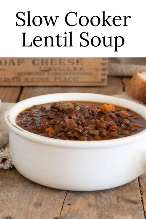 Slow Cooker Lentil Soup · Nourish and Nestle