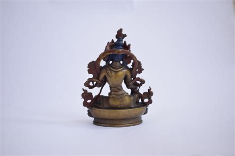 Buddhist Miniature Statue Of Green Tara Oxidized Finishing Price US