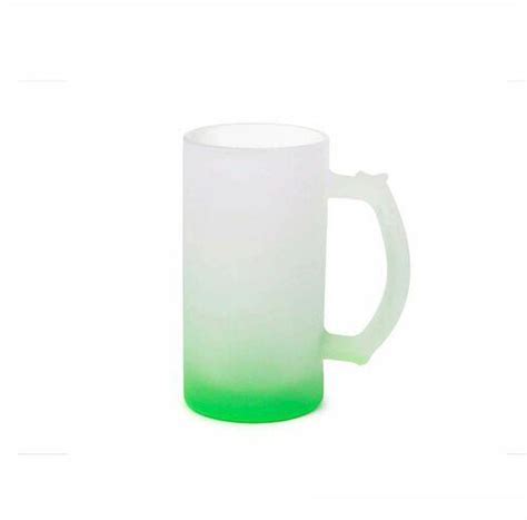 Caneca Vidro Jateado Chopp Degradê Verde 475 ML 16oz a partir de R