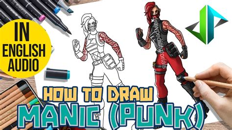 Drawpedia How To Draw New Manic Punk Skin From Fortnite Step By Step Drawing Tutorial