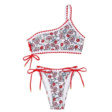 Gubotare Sexy Floral Bikini Sets For Women Micro Thong Bikini High