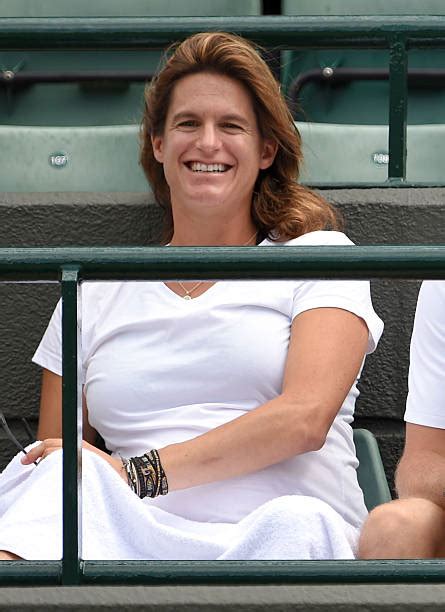 Sylvie Bourdon, Amelie Mauresmo's girlfriend, attended the match ...