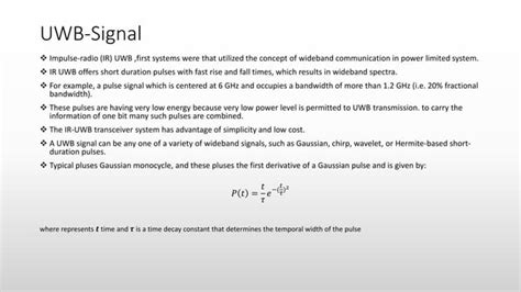 Ultra Wideband Technology UWB PPT