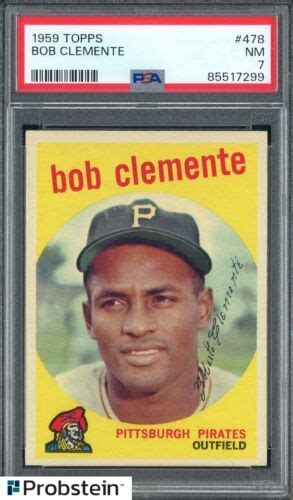 Topps Bob Roberto Clemente Pittsburgh Pirates Hof Psa Nm Ebay