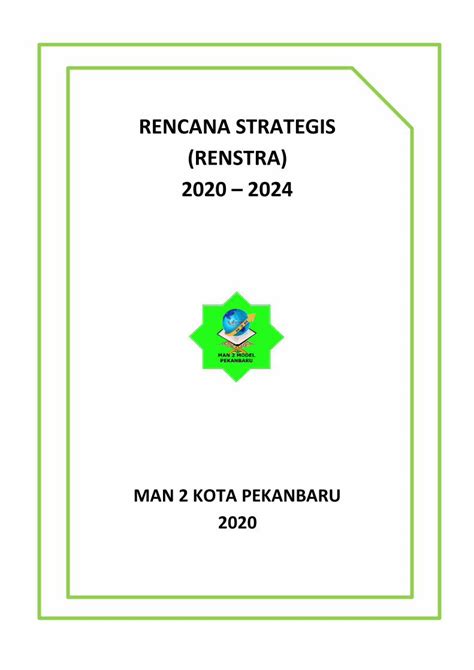 PDF RENCANA STRATEGIS RENSTRA 2020 2024 DOKUMEN TIPS