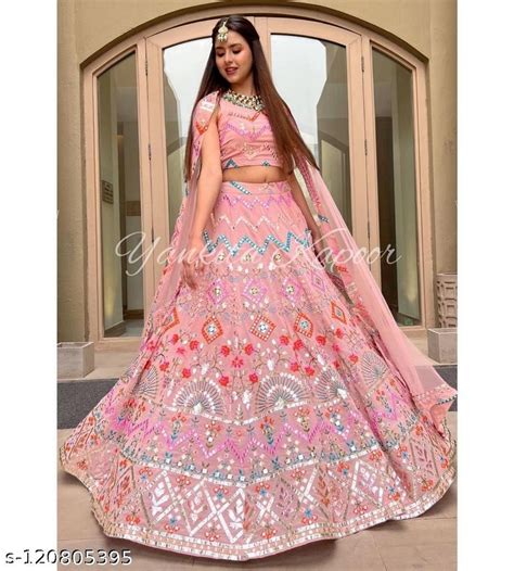 Pink Embroidery Designer Party Wear Lehenga Choli At Rs 1699 In Surat