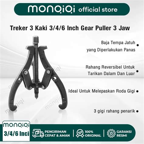 Jual Monqiqi 3 4 6 Inci Treker 3 Kaki Gear Puller 3 Jaw Tracker Bearing