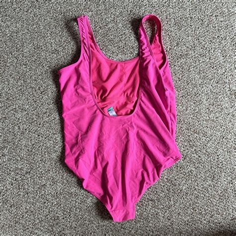 Hot Pink One Piece Bathing Suit No Holes Or Stains Depop