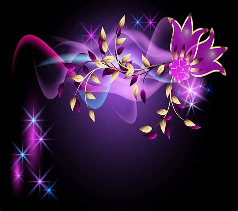 Purple Flowers Abstract Hd Wallpaper Peakpx