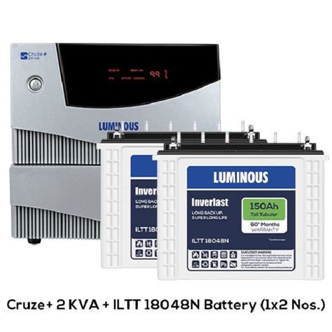 Buy Luminous Cruze 2kVA Inverter And ILTT 18048N Tubular Battery 150Ah