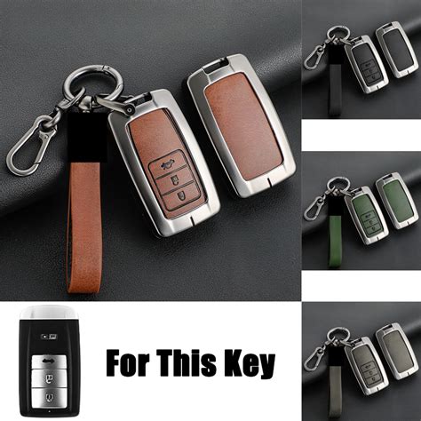 Zinc Alloy Leather Car Smart Key Fob Case Cover For Acura Mdx Rdx Rlx