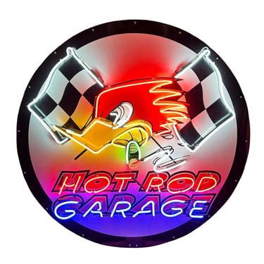 Vintage Hot Rod Garage Neon Sign Pegaso Gallery Design Los Angeles CA