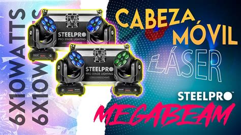 Cabeza M Vil Beam X W Rgbw Laser Megabeam By Steelpro Youtube