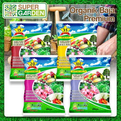 Premium Fertilizer 100 Organic Fertilizer Organik Baja Sayur Baja Bunga Baja Buah Paksa Gemuk