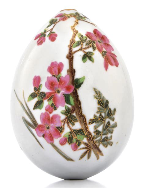 A Porcelain Easter Egg By The Imperial Porcelain Factory St