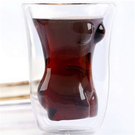 Creative Naked Nude Girl Glass Cup Crystal Clear Cocktail Beer Wine Cup
