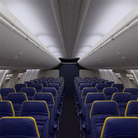 RyanAir Economy Airplane Interior Section with Seats 3D Model $149 ...