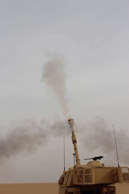 A 155mm Round Is Fired From The M109A6 Paladin NARA DVIDS Public