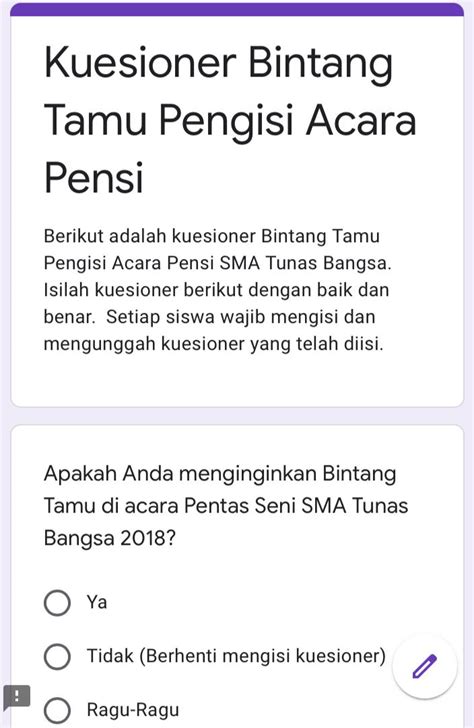 Detail Contoh Kuesioner Google Form Koleksi Nomer