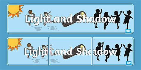 Light And Shadow Display Banners L Enseignant A Fait