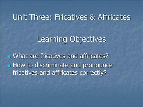 PPT - Consonants: Stops, fricatives and affricates PowerPoint ...