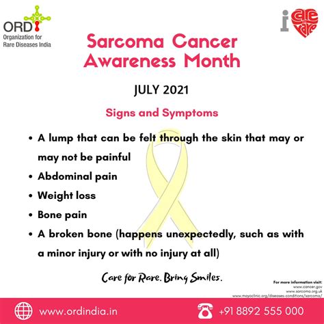 Sarcoma Cancer Awareness Month-July – ORD India