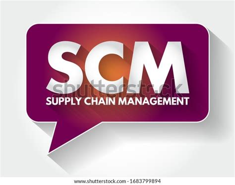 Scm Supply Chain Management Acronym Message Stock Vector Royalty Free