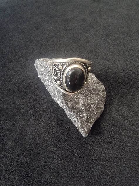 Black Onyx Sterling Silver Ring | Silverflamze