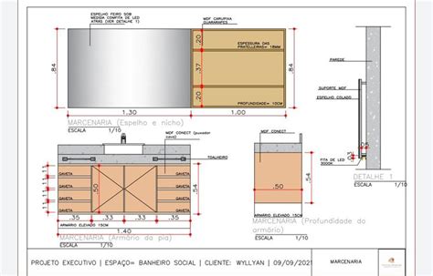 Detalhamento De Marcenaria Para Banheiro