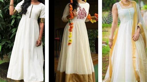 Onam Special Dress Design Kerala Kasavu Churidar Kurti Dress